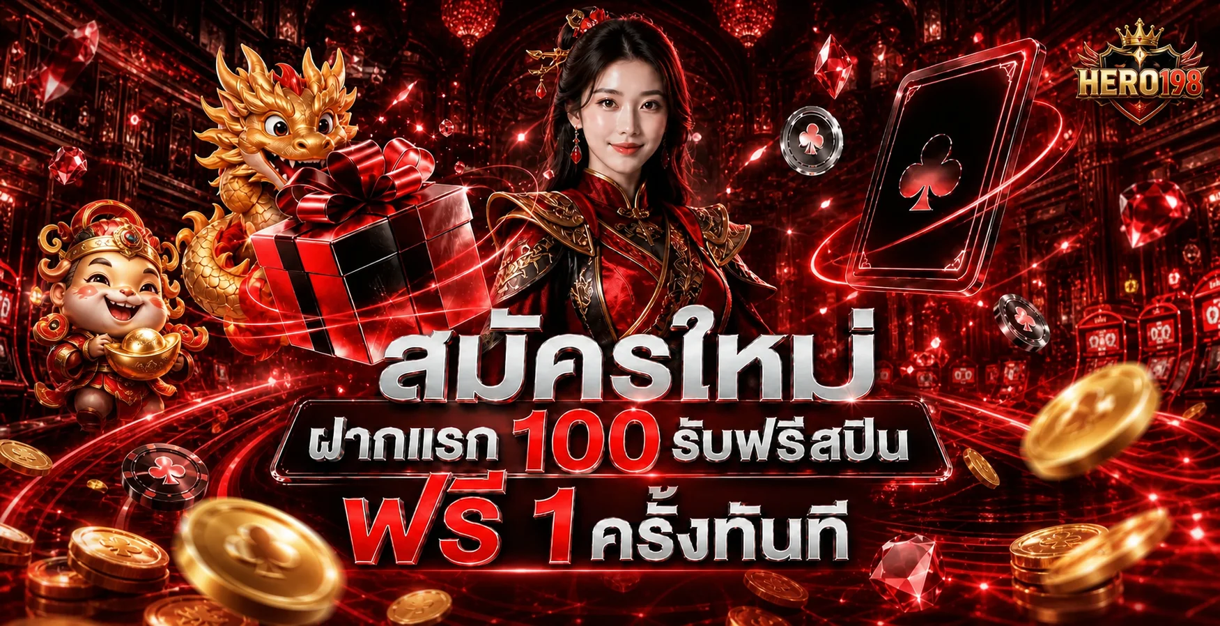 ภาพโปรโมชั่น HERO198 พร้อมมาสคอตสีทอง